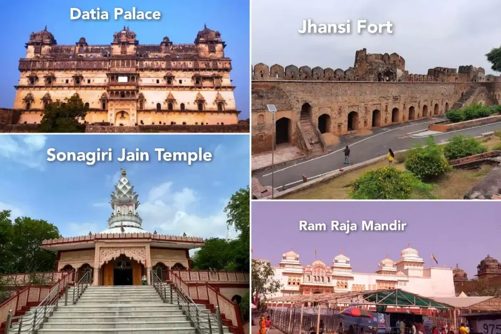 Jhansi Fort, Datia Palace, Sonagiri Jain Temple