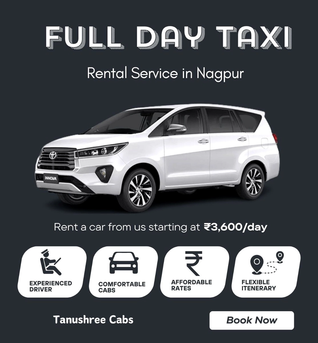 Full Day Taxi in Nagpur - Tanushree Cabs