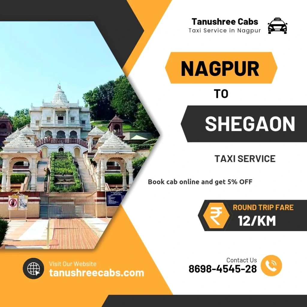 Nagpur to Shegaon Taxi Service