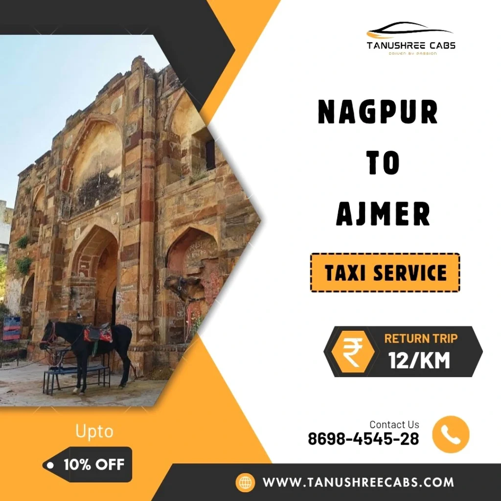 Nagpur to Ajmer Taxi Service